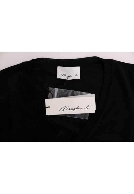 Brand: MARGHI LO
  Color: Black
  Model: Cardigan
  Material: 100% Wool
  Gender: Women
Size on Tag: IT44|L