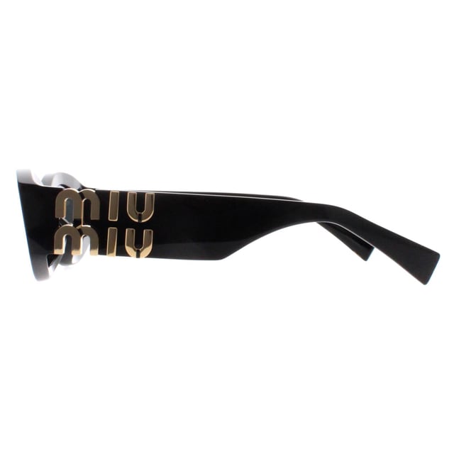 Die Sonnenbrille Miu Miu MU11WS 1AB5S0 black dark grey zeichnet sich durch einen anmutigen ovalen Rahmen aus, der sorgfÃ¤ltig aus hochwertigem Acetat fÃ¼r ein leichtes und dennoch langlebiges TragegefÃ¼hl gefertigt wurde. Die GlÃ¤ser bieten einen unvergleichlichen UV-Schutz und sorgen dafÃ¼r, dass Ihre Augen mit Stil geschÃ¼tzt sind. Mit dem kultigen Miu Miu Logo an den BÃ¼geln strahlt die MU11WS Sonnenbrille Raffinesse und Luxus aus. Perfekt fÃ¼r alle, die klassische Ã„sthetik mit einem modernen Twist schÃ¤tzen, ist diese Sonnenbrille ein unverzichtbares Accessoire fÃ¼r jedes schicke Ensemble.