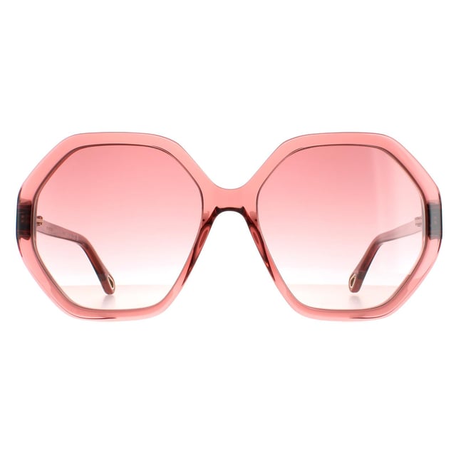 Las gafas de sol Chloe Round ladies pink crystal pink brown gradient ch0008s esther son un práctico estilo hexagonal elaborado en acetato ligero. El logotipo de Chloe cuenta con los templos delgados para la autenticidad de la marca.