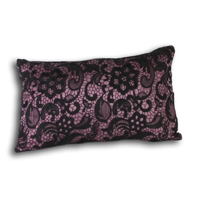 Featuring an embroidered lace design, the floral detail of this cushion will make an interior pop.