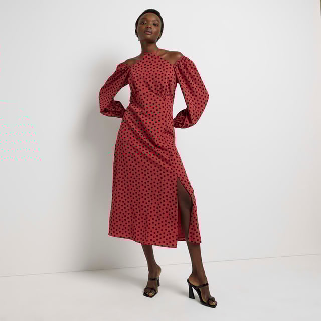River island tea dress in polka dot sale