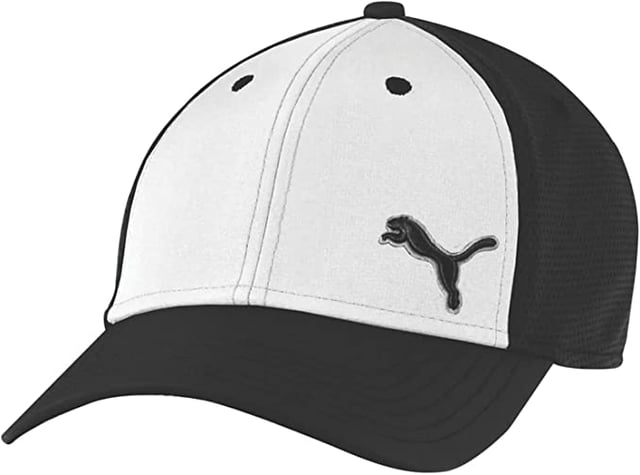 Puma Back 9 Stretch Mesh Fit Black Mens Golf Cap 908271 01