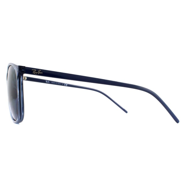 Ray-Ban Sunglasses RB4387 639980 Transparent Blue Blue Gradient are a simple slim design with a square shape and keyhole bridge design.