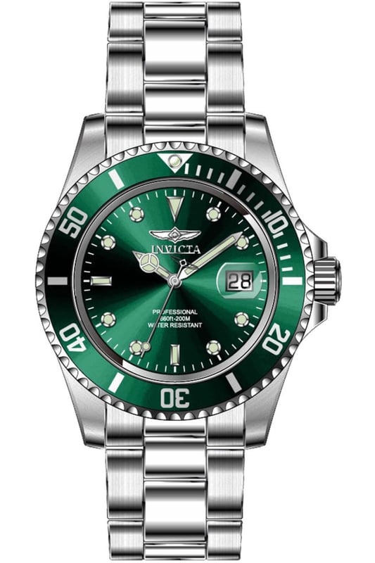Invicta Pro Diver 48402 Heren Horloge - Quartz Uurwe Roestvrij Staal Met Groene Wijzerplaat 40mm 1161349556 Invicta Pro Diver 48402 Heren Horloge - Quartz Uurwe Roestvrij Staal Met Groene Wijzerplaat 40mm 1161349556