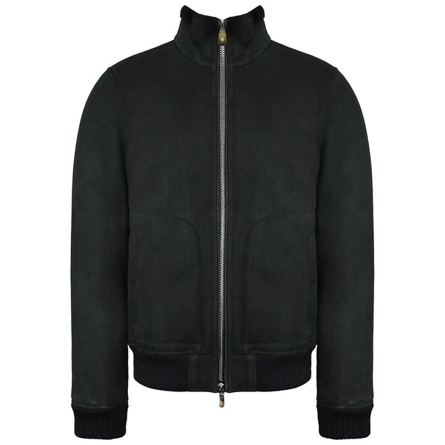 The Hackett Mayfair Shearling Men's Dark Chocolate Bomber Jacket is a luxurious and stylish outerwear piece designed to provide both warmth and sophistication. This bomber jacket seamlessly combines a classic silhouette with the elegance of shearling trim, creating a unique and versatile addition to your wardrobe. Here are the key features of this exceptional dark chocolate bomber jacket:

 Premium Quality Material:  Crafted from high-quality materials, this jacket offers superior comfort and durability. The exterior is typically made from a durable fabric such as leather or suede, while the interior features luxurious shearling lining for added warmth.

 Dark Chocolate Color:  The jacket is presented in a rich and elegant dark chocolate color. This deep brown hue adds a touch of sophistication and complements a wide range of outfits.

 Bomber Jacket Silhouette:  The jacket features a classic bomber jacket silhouette, characterized by a zippered front, ribbed collar, cuffs, and waistband. This design element provides a timeless and sporty appearance.

 Shearling Trim:  One of the defining features of this jacket is the shearling trim, typically found on the collar and sometimes on the cuffs and hem. Shearling adds both style and warmth to the jacket, making it suitable for cooler weather.

 Zipper Closure:  The front of the jacket is equipped with a full zipper closure, allowing for easy on and off and temperature regulation.

 Functional Pockets:  The jacket often includes practical pockets, such as zippered or welt pockets at the sides, providing secure storage space for small essentials or keeping your hands warm.