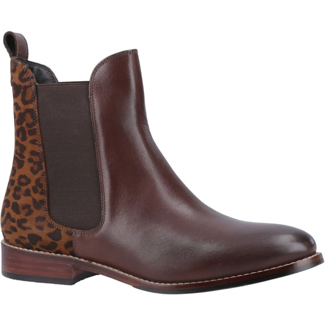Hush Puppies Colette Suede Women's Leopard Boots A great on trend choice for every day wear, but with a classic Chelsea boot style, you'll stay comfortable in our Colette boot thanks to it's comfy textile lining and cushion comfort memory foam interior