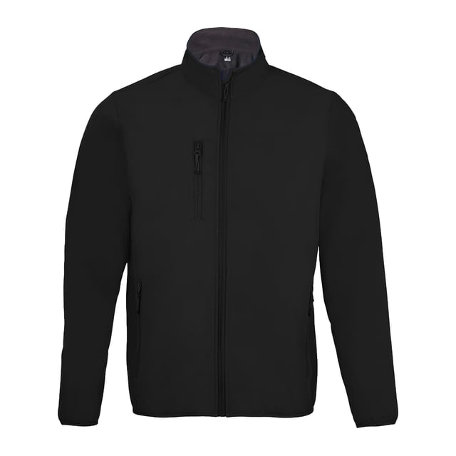 Material: 94% polyester & 6% elastane outer layer. Waterproof, windproof and breathable mid layer. Polyester fleece lining. Full length zip with chin guard and inner zip guard. Right chest zip pocket. Two front zip pockets. Bound elasticated cuffs and hem. Chest (in): XS(35/36), S(36/38), M(38/40), L(41/42), XL(43/44), XXL(45/47), 3XL(47/49), 4XL(50/52), 5XL(53/55).