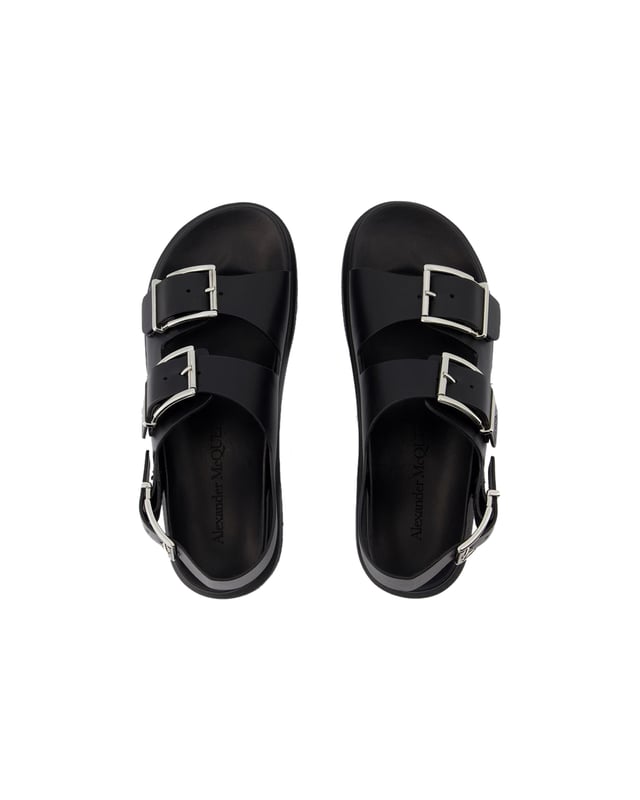サンダル Seal Sandals - Alexander McQueen - Calfskin - Black Alexander McQueen Seal Sandal - Joseph