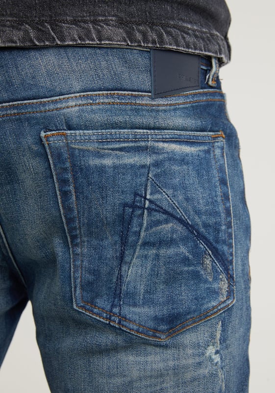 EGO Vann 5-Pocket jeans, Stretch jeans, Knoopsluiting, Stone wassing, CHASIN' branding