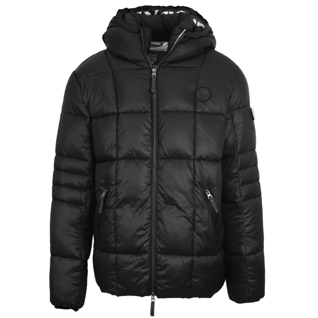 Mant�ngase elegante y elegante con la chaqueta negra acolchada Plein Sport. El dise�o simple agrega un toque de sofisticaci�n, mientras que el interior acolchado asegura el calor y la comodidad. �Perfecto para cualquier individuo de moda! Palabos frontales de cierre de cremallera, 2 bolsillos de cierre de cremallera, capa de cierre central de cremallera, relleno: 100% poliamida, forro: chaqueta acolchada de 100% de poli�ster, estilo de cierre de cremallera: UPPS26E 99