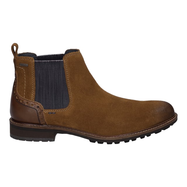 Nuestro botín fabricado con fina piel de becerro. Este modelo Jasper 50 garantiza una entrada fácil mediante un Ilamativo cierre con hebilla. La típica membrana TopDryTex de JOSEF SEIBEL le protege de la lluvia y la nieve. La plantilla extraíble se puede cambiar en un abrir y cerrar de ojos. Adelboden ofrece un ajuste moldeado mediante al método de fabricación AGO. Con el ancho de zapato G Jasper 50 es perfecto. Jasper 50 le da la libertad de seguir su propio camino.