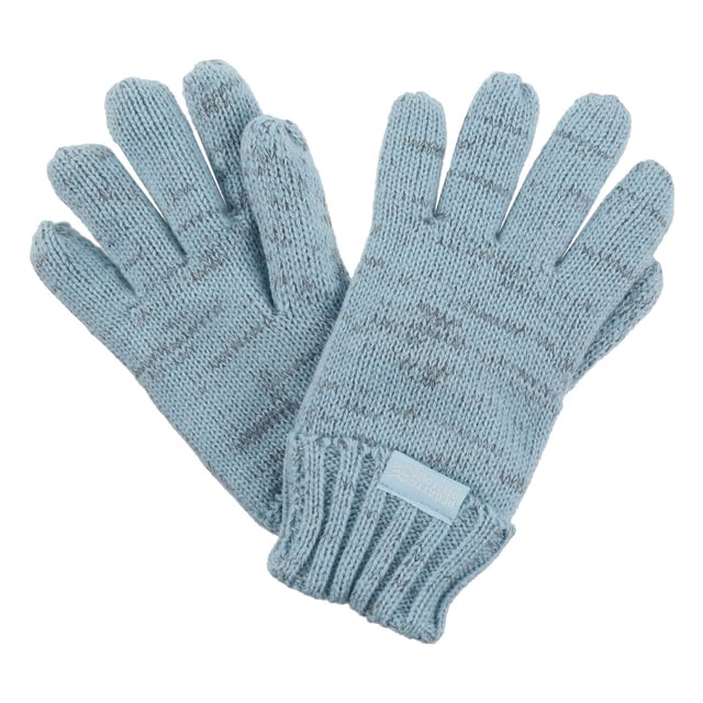 The Luminosity Gloves from Regatta. The fleece lining keeps little hands warm. Reflective thread on the kids' gloves helps with visibility in low light. Material: 100% Acrylic. Ref: RKG047W79.