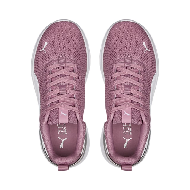 PRODUCT STORY Deconstructed and refined, the Anzarun Lite Trainers ensure a clean look that's perfect for every occasion. Featuring a breathable mesh upper, a cushy EVA midsole and true heritage PUMA branding throughout, this trainer is comfort and style combined. FEATURES & BENEFITS : SoftFoam+: PUMA’s comfort sockliner for instant step-in and long-lasting comfort that provides soft cushioning every step of your day PU midsole: PUMA’s Polyurethane midsole assists a smooth foot stride for comfortable wear and a futuristic look DETAILS : Low boot Mesh-based textile upper EVA midsole for comfort Non-marking rubber outsole for grip PUMA Wordmark on tongue PUMA Formstrip at lateral side PUMA Youth style: recommended for older kids between 8 and 16 years