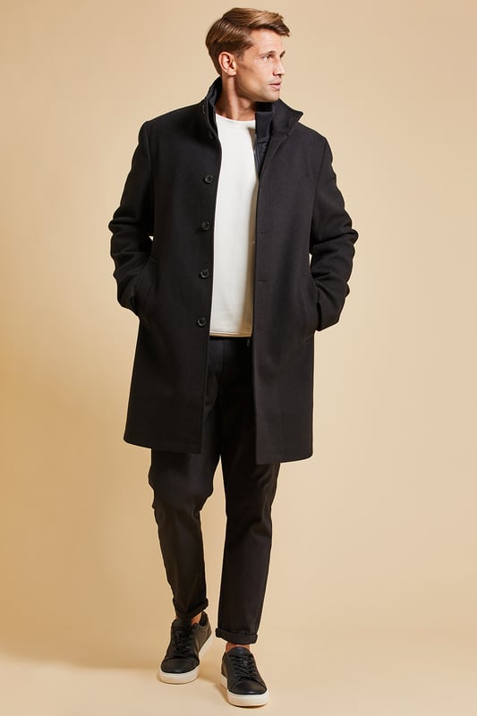 Calvin klein luxe sale funnel neck coat