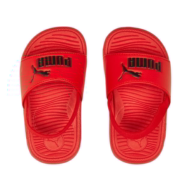 PRODUCT STORY: Meet the perfect summer shoes for your little one. These simple, lightweight slides feature a comfortable IMEVA midsole and an elasticated heel strap to keep them in place. Just slip them on and you’re set for a day at the beach or just hanging out at home. DETAILS: Synthetic upper; IMEVA midsole; IMEVA outsole; PUMA No. 1 Logo on the upper; PUMA Babies: Recommended for toddlers between 0 and 4 years.