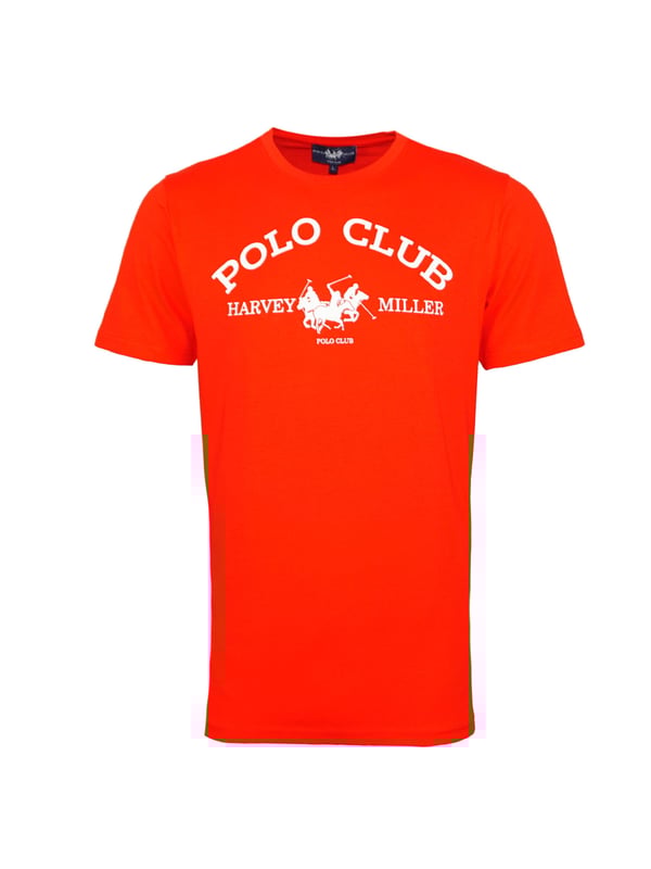 Mooi en comfortabel T-shirt van het merk Harvey Miller. Harvey Miller Polo Club print op de borst met een ronde halslijn.