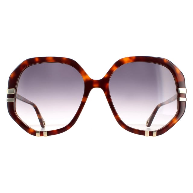 Las gafas de sol Chloe Square para mujer en gris tortuga degradado Ch0105S son un glamuroso modelo hexagonal elaborado en acetato ligero. El logotipo de Chloe luce en las finas patillas para garantizar la autenticidad de la marca.