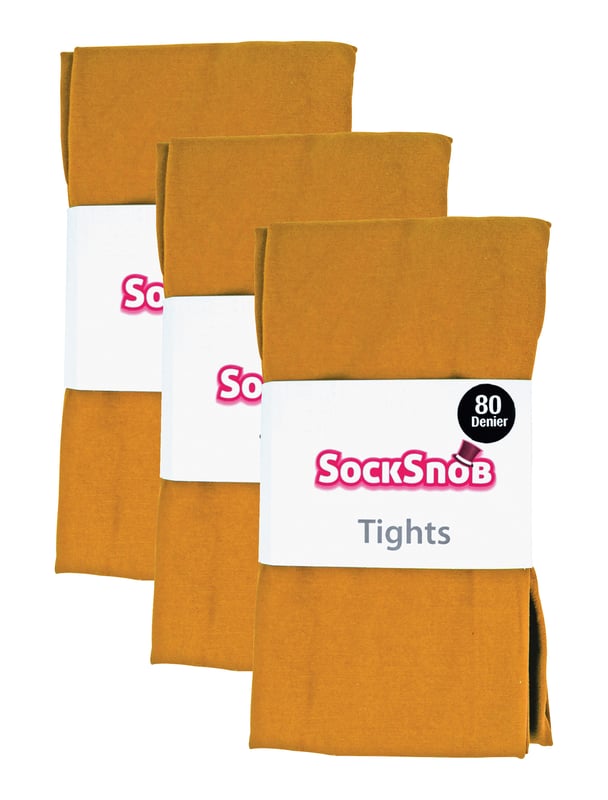 3 Pair Multipack Womens Coloured Opaque 80 Denier Tights Sock Snob