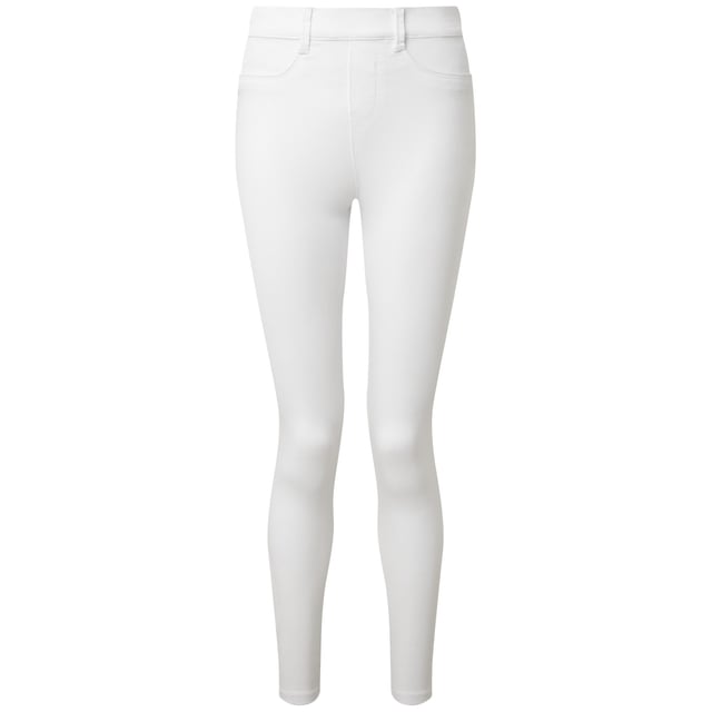 With a faux fly zip fastening at waist and belt loops. Also features two faux pockets to the side and two functional back pockets. Leg length: 72cm. Sizes: XXS (6 UK), XS (8 UK), S (10 UK), M (12 UK), L (14 UK), XL (16 UK), XXL (18 UK). Materials: 71% cotton, 26% polyester, 3% elastane.