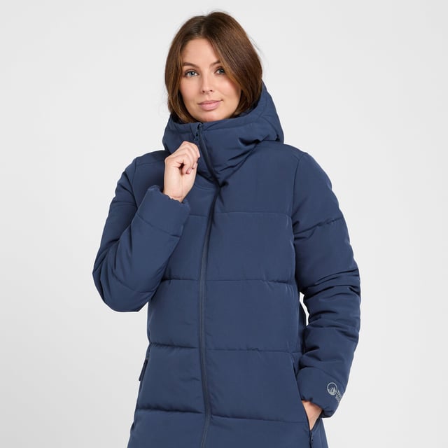 <span style="color: rgb(48, 55, 62); font-family: &quot;IBM Plex Sans&quot;, sans-serif; font-size: 14px; white-space-collapse: preserve;">The Women’s Roaming Jacket packs a punch in a super stylish, flattering jacket. The outer fabric is highly water resistant and features a PFC-free durable water repellent (DWR) finish, perfect for when you’re faced with rainfall on walks or hikes. The synthetic insulation inside the baffles ensures you’re kept warm and comfortable when the temperatures drop.
 
The jacket features a big cosy hood with a deep collar for locking in the heat and keeping the cold at bay while the two zipped hand pockets for safely stashing your essentials away. Zip vents at the hem allow for ease of movement and comfort when taking a rest and sitting down.
 
Iconically styled by North Ridge ambassador Helen Skelton.
 
Stylish, flattering fit long line padded jacket
Main Fabric: 75D highly water resistant stretch outer fabric with PFC-free durable water repellent (DWR) finish
Fill: 689g (Size 12) Loose fill / Synthetic insulation
Stitch through baffle construction
Generously sized cosy hood with deep collar
Reverse coil 2-way centre front zip, with internal zip guard
Elasticated cuffs</span>