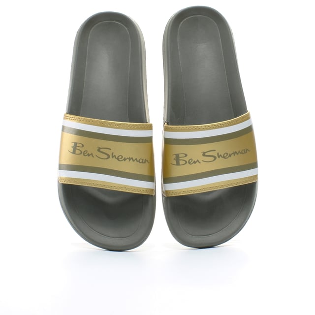 Ben Sherman Weston Mens Khaki Sliders