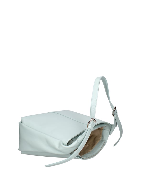Bolso de hombro para mujeres. El cierre es con zip. Los bolsillos internos son uno con zip y dos abiertos. Los bolsillos externos están ausentes. La correa del hombro está ausente. El mango está en cuero. Hay tres compartimentos internos. El material externo es de cuero en dólar real y paja Tabru. Está alineado internamente en 70% de tela de algodón: 30% de poliéster. Medidas: 31x26x14 cm. Hecho en Italia