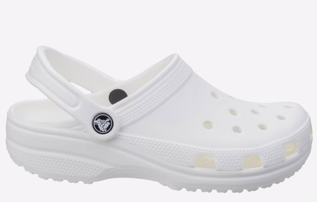 Slip into your favourite clog and enjoy a custom fit, water-friendly design and ventilated, breathable forefoot. The Croslite footbed moulds to your foot for a custom fit with excellent arch support. Crocs Classic, perfect for beach or boat.
- Our iconic Classic Clog
- Fully molded Croslite material construction for lightweight cushioning
- Massage pod footbed feels good
- Heel strap for a more secure fit
- Non marking Croslite material outsole
- Room for Jibbitz charms
- Comfort Rating: Iconic
- Take the plunge! Buy a pair of Crocs Classic, the perfect shoe for beach or boat