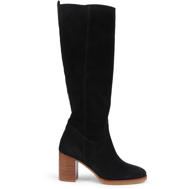 The new season sees the return of knee-high boots, crafted in rich tactile suede, the long boots are styled with a slouchy silhouette, ideal for layering under mid-length dresses. Created with an inside zip running up half of the boot and balanced on smooth block heels, Iona is for storming the city streets.

Calf Measurements:
Size 3: 350mm, Size 4: 360mm, Size 5: 370mm, Size 6: 380mm, Size 7: 390mm, Size 8: 400mm
 Leg Length: 40cm
 Top-Line Width: 17.2cm
