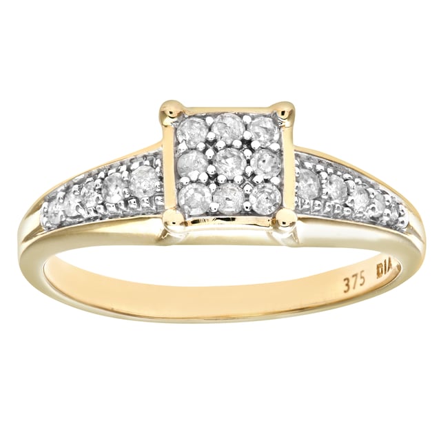 9K (375) Yellow Gold: 1.8gr; # Diamond: 0.25ct