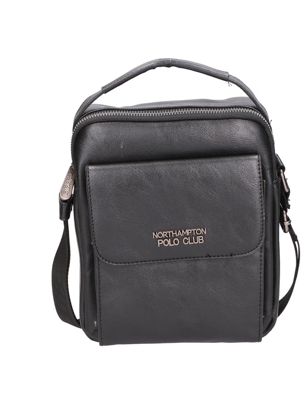 Northampton polo club Herren -Messenger -Umhängetasche in veganem Leder mit Einzelfach.