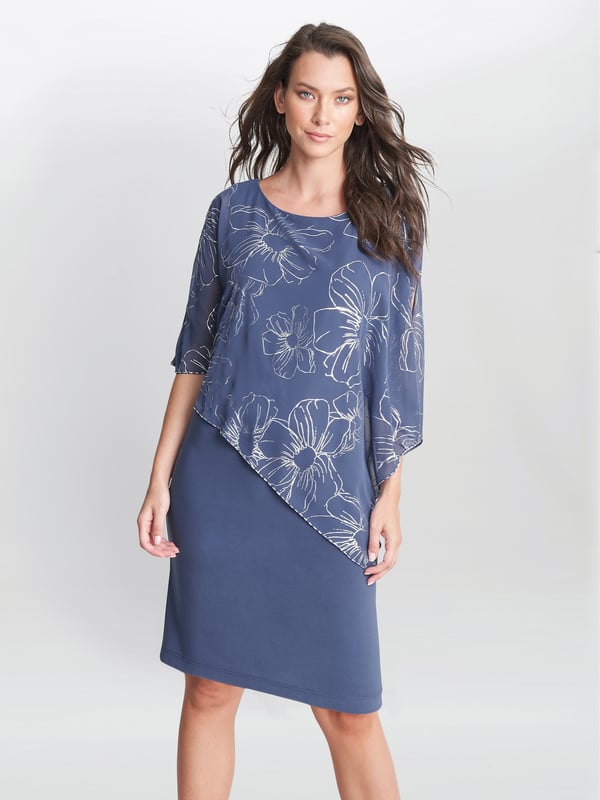 Gina bacconi floral dress cheap