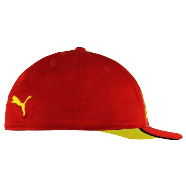 Gorra Puma Fernando Alonso Ferrari Ajustable Rojo Amarillo Snapback Unisex 760950 02