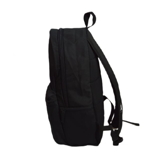 The Nike Air Jordan Backpack is a must-have for school! The Nike backpack has a sleek athletic look and lightweight, durable design. The main compartment has plenty of space for books and an interior laptop sleeve to keep your technology safe. Two exterior side pockets on this Nike Air Jordan Backpack are the perfect place to store small valuables like your phone or keys. Complete with a spacious front zipper compartment for convenient quick access