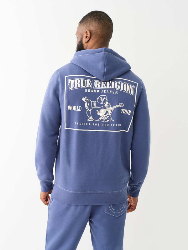 Mens true religion zip up hoodie top
