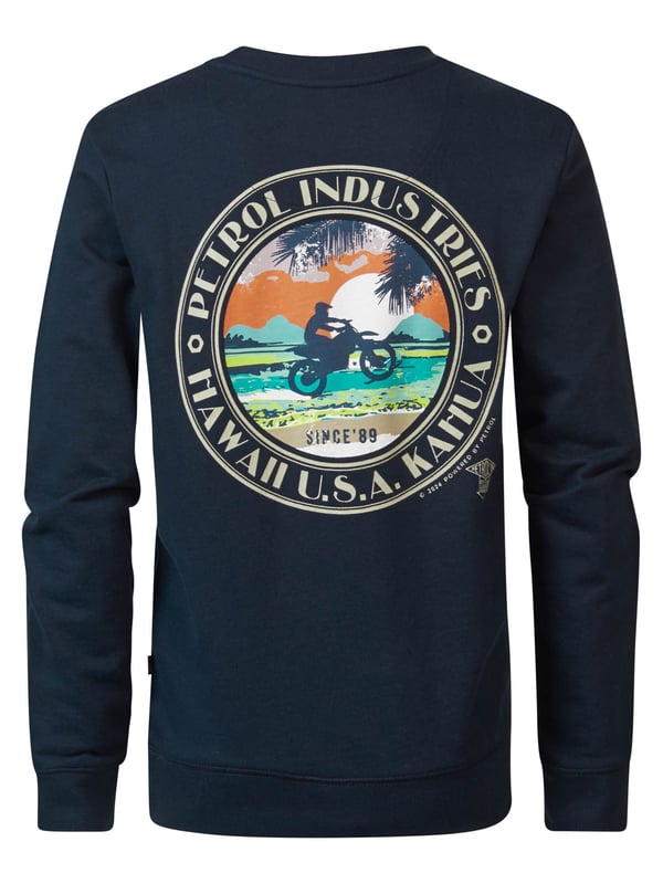 Cooler Pullover mit Kunstwerken auf der Brust und dem Rücken. Dieser Pullover hat einen Rundhalsausschnitt. Erhältlich in verschiedenen Farben. Wenn du zwischen den Größen liegst, wähle die größere Größe. PulloverArtwork auf Brust und RückenRundhalsausschnitt56% Baumwolle, 44% PolyesterModell ist 152 cm groß und trägt Größe 152