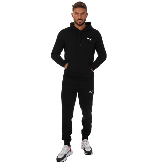 Men's Puma Essentials Logo Sweatpants in Black