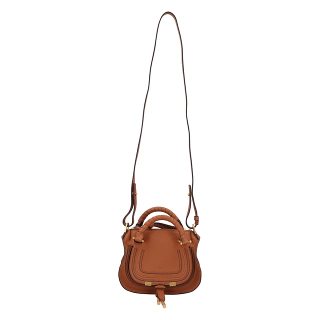 Mini double carry bag in grained calfskin
 Carry: shoulder, cross-body &amp; hand
 

 - Removable &amp; adjustable strap
 - 1 main compartment
 - 1 internal flap pocket
 - Linen lining
 Comes with a dust bag
 

 - Width: 8.3" (21 cm)
 - Height: 6.3” (16 cm)
 - Depth: 3.1" (8 cm)
 - Handle drop: 2.8" (7 cm)
 - Min. strap drop: 19.7" (50 cm)
 - Max. strap drop: 21.7" (55 cm)