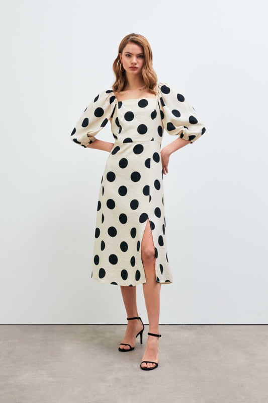 Polka square dress hotsell