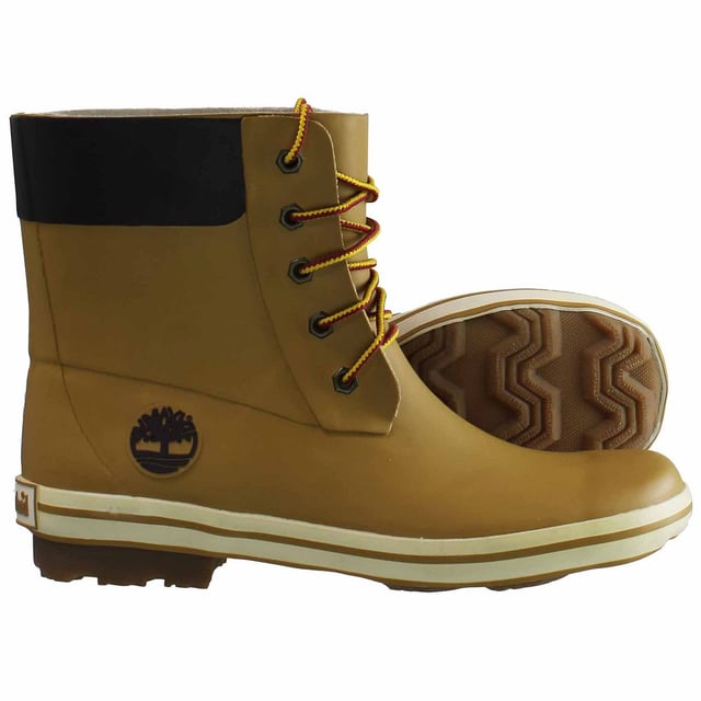 Timberland 6 pulgadas Classic Lace-Up Brown Rubber Kids Boots 89912 Wheat