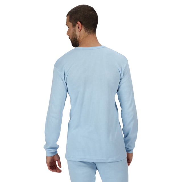 50% Polyester, 50% Cotton. Lightly brushed for maximum comfort. Long sleeved. Size - Chest to Fit S 37-38, M - 39-40, L - 41-42, XL - 43-44, XXL - 46-48. Fabric Polycotton Weight 220gsm
