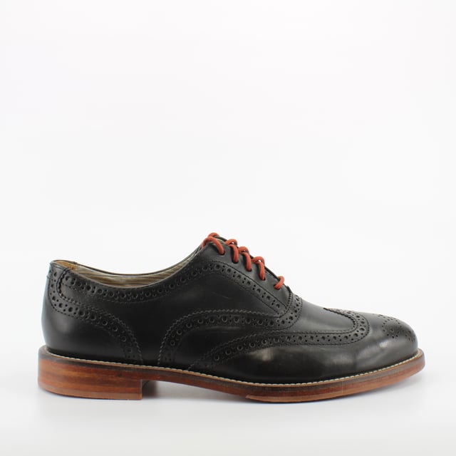 J Shoes Charlie Plus Negro de cuero para hombre con cordones Zapatos Brogue S8810