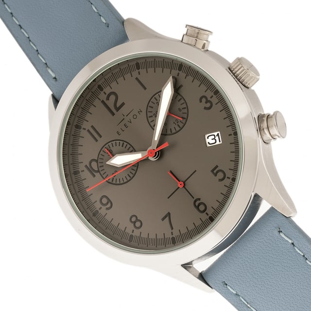 Elevon Antoine Chronograph Leather Band Watch w Date
