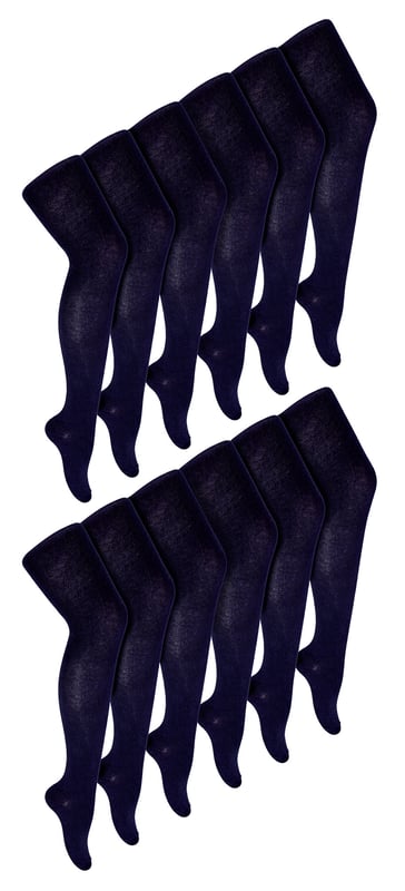 12 Pair Multipack Girls School Uniform Tights Sock Snob Soft