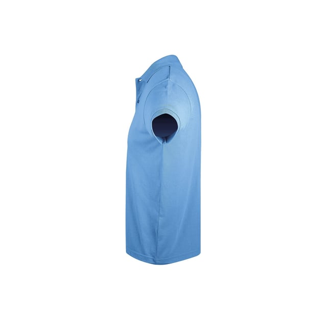 Taped neck. Reinforced shoulder seams. Three matching button placket. 1x1 rib knit collar and cuffs. Twin needle hem. Fabric weight: 200 gsm. Material: 65% Polyester 35% Ringspun Cotton. Chest (in): XS(35/36), S(36/38), M(38/40), L(41/42), XL(43/44), XXL(45/47), 3XL(47/49), 4XL(50/52), 5XL(53/55).