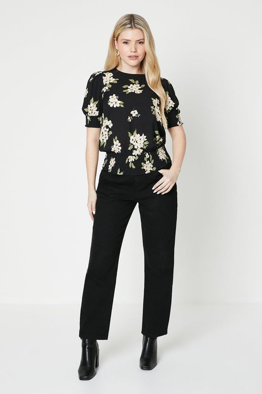 Shirred Hem Blouse