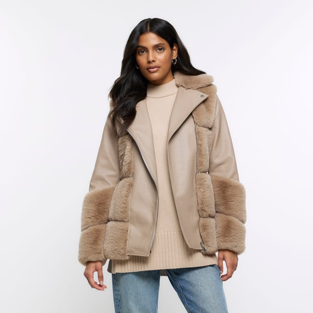River island discount womens fur coats