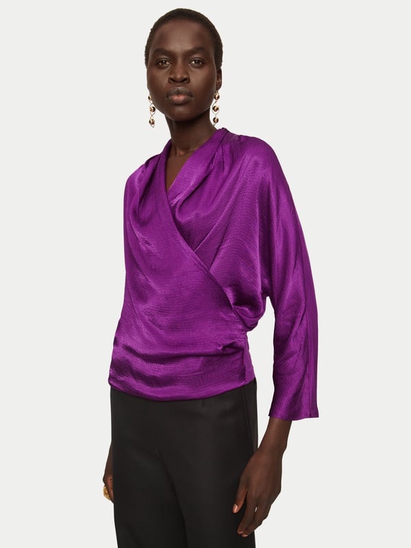 Hammered hot sale satin top