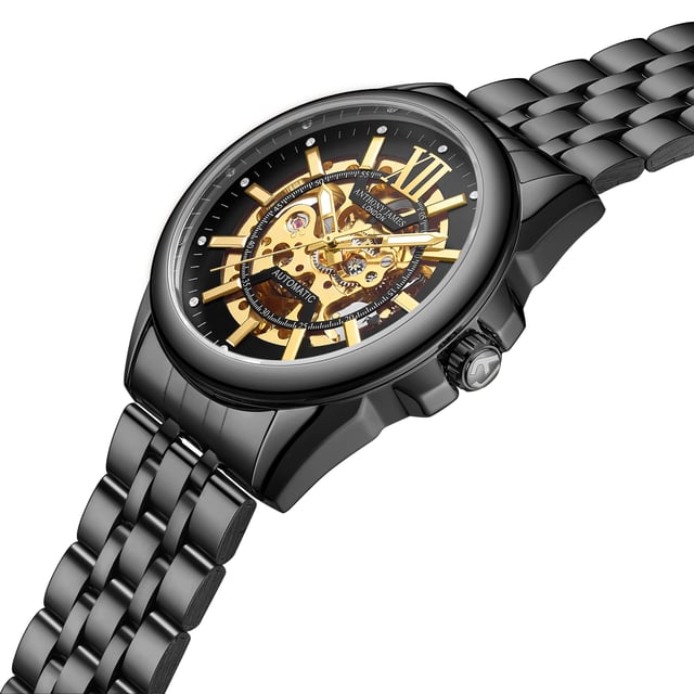 Anthony james limited edition men's skeleton watch store