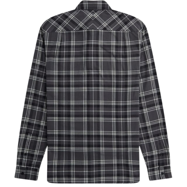 Zwart overhemd met lange mouwen, 100% katoen, overhemd met zwarte Schotse ruit. Knoopsluiting, overhemd met lange mouwen, kraag met kraag, overhemd van twill met Schotse ruit