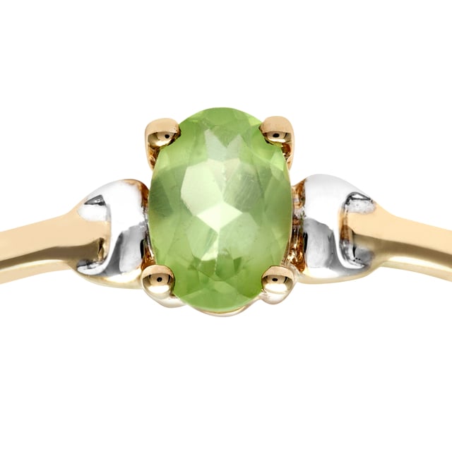 9K (375) Yellow & White Gold: 0.85gr; # Peridot: 0.56ct